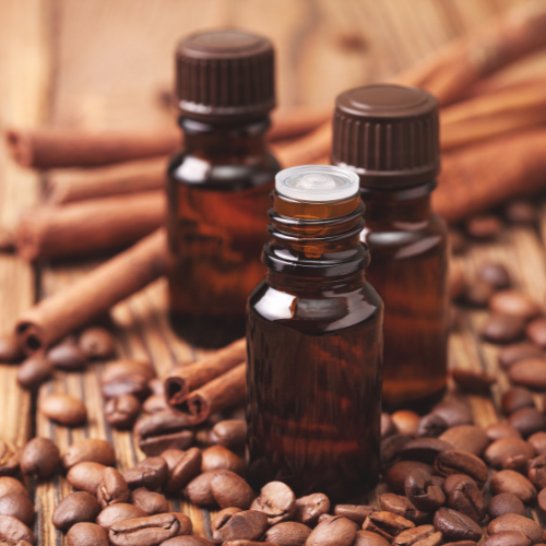 Bottle of warm beverage flavour blend with hints of spices suited for lattes and hot drinks